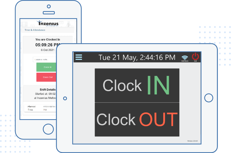Clock In & Out on Mobile and Tablet