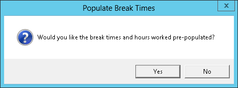Figure #25: Report Engagements Populate Break Times