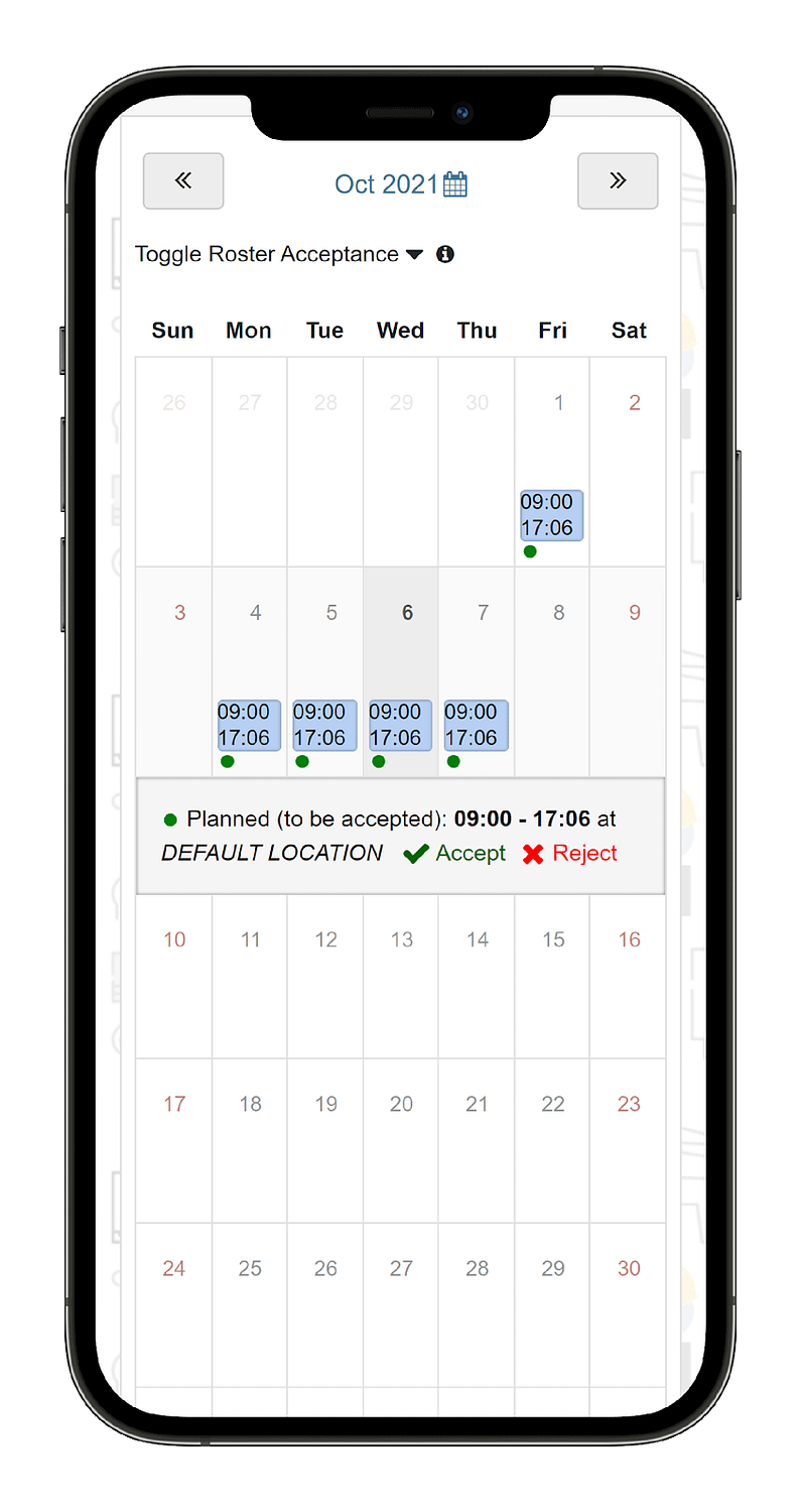 Electronic Automated Timesheet Software on iphone