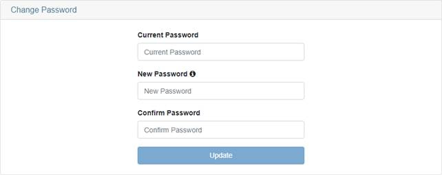 Figure #24: Change Password Screen
