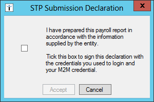 Figure #28: STP Submission Declaration