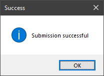 Figure #17: Submission History –View Details “Successful” Submission