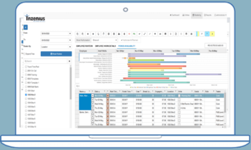 employee rostering system example display on desktop